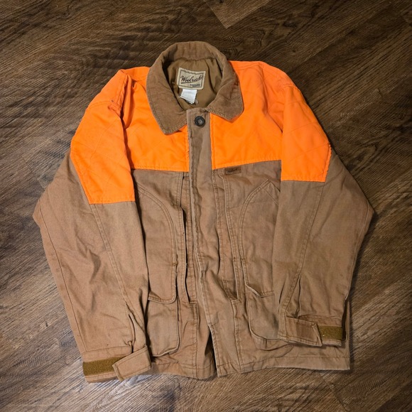 Woolrich Outdoor‎ Guide Collection Hunting Jacket Brown Orange Size L 1990s Mens - Picture 12 of 16